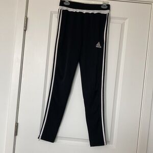 Adidas Black and White Sweatpants with Iconic Stripes